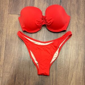 Victoria's Secret Bold Red Bikini Set